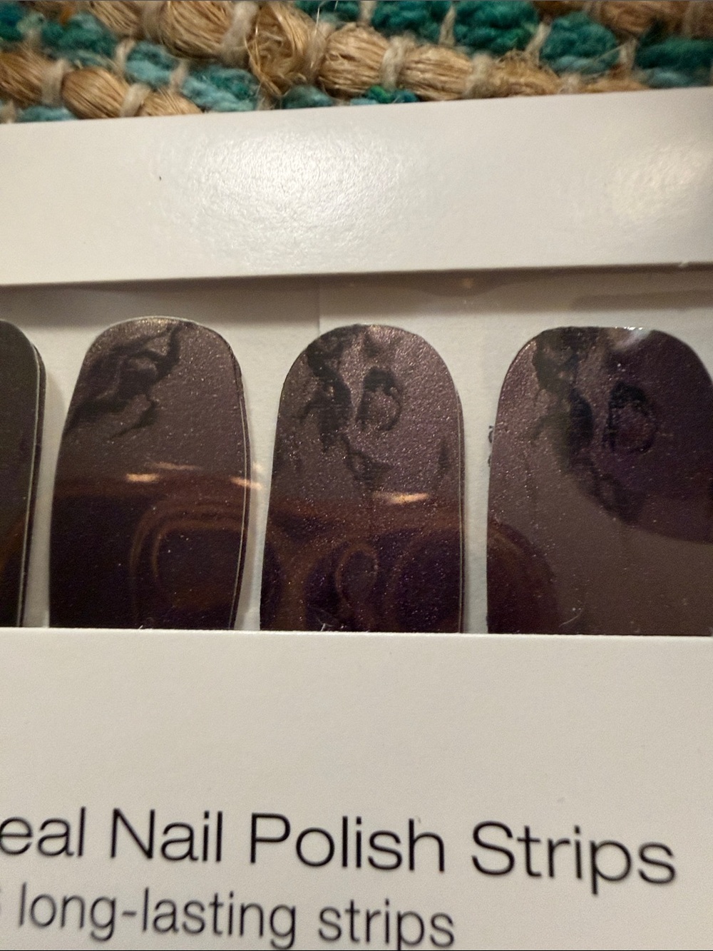 🌸🎃Dark Shimmery Nail Polish Strips - Deep Plumb HALLOWEEN